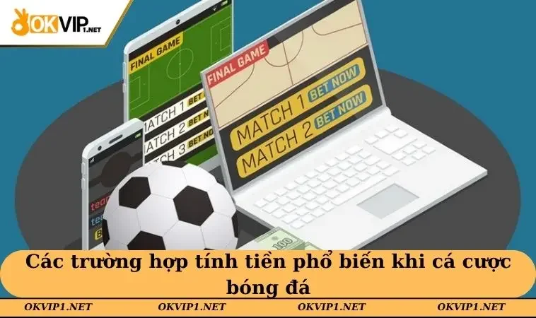 Các trường hợp tính tiền phổ biến khi cá cược bóng đá