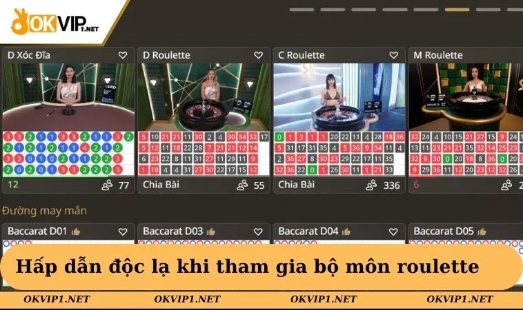 Hấp dẫn độc lạ khi tham gia bộ môn roulette
