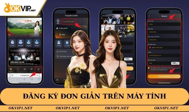 Đăng ký đơn giản trên máy tính với thao tác cơ bản
